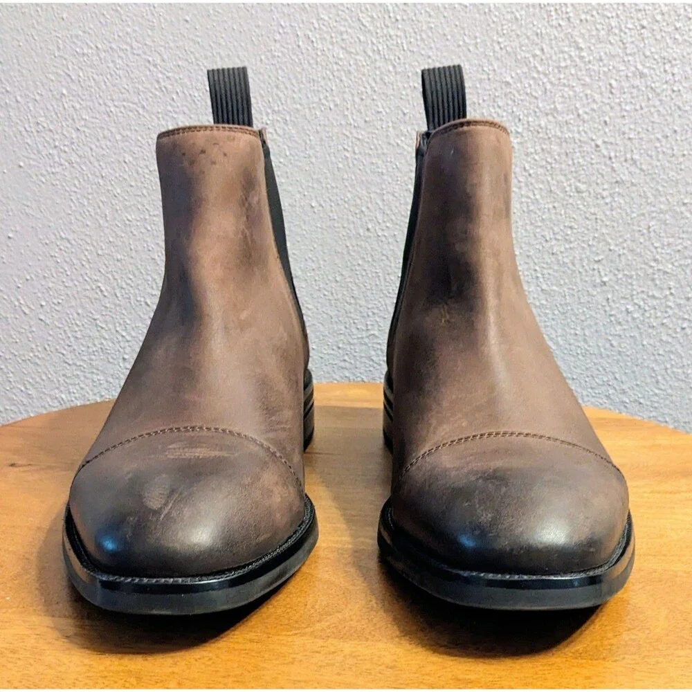 Cole Haan Wagner Grand Chelsea Boots Men's 9 M Brown Leather Waterproof C28639